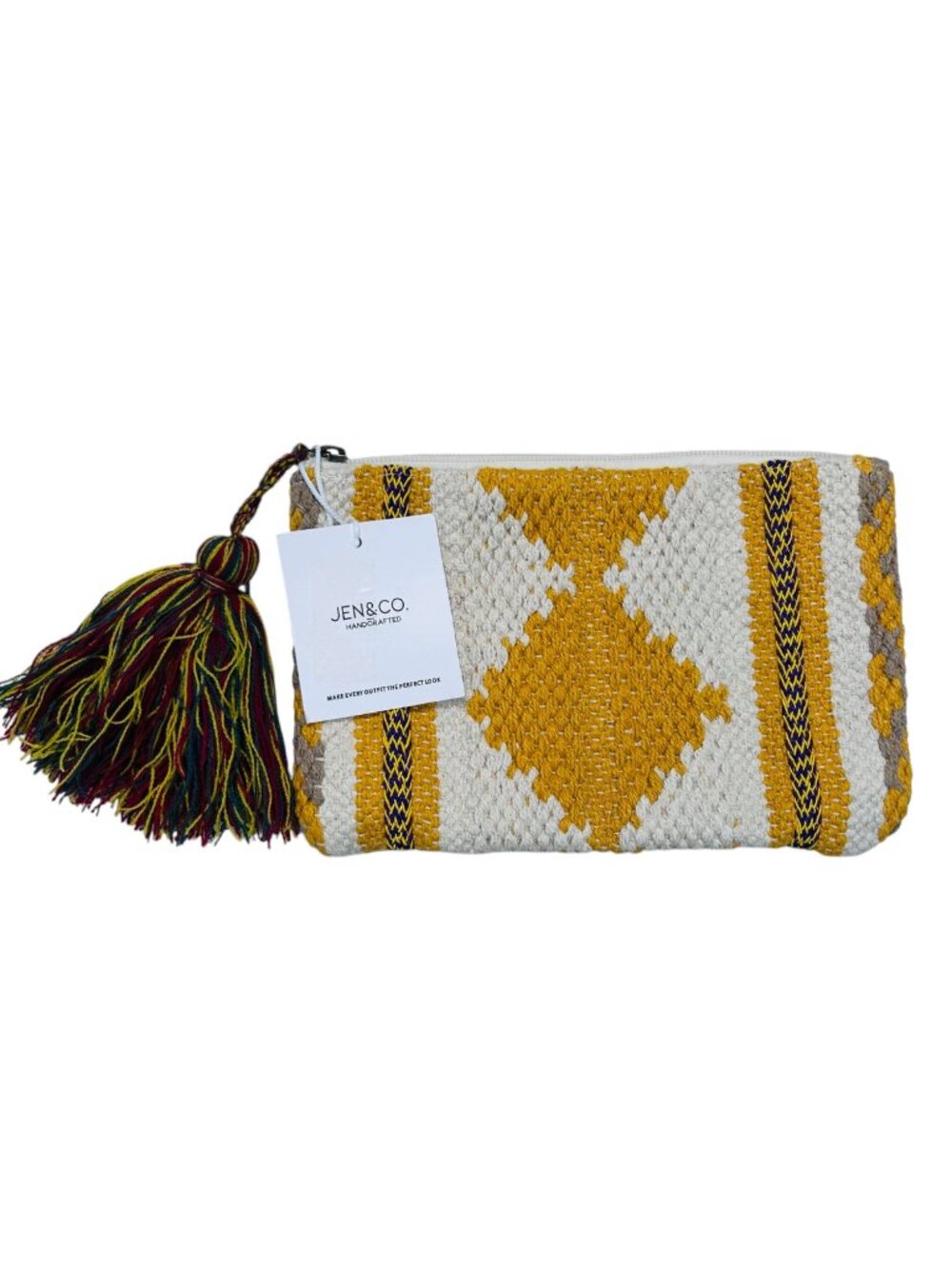 NWT Jen & Co Aztec Southwest Tassel Bag Travel Clutch Avant Garde